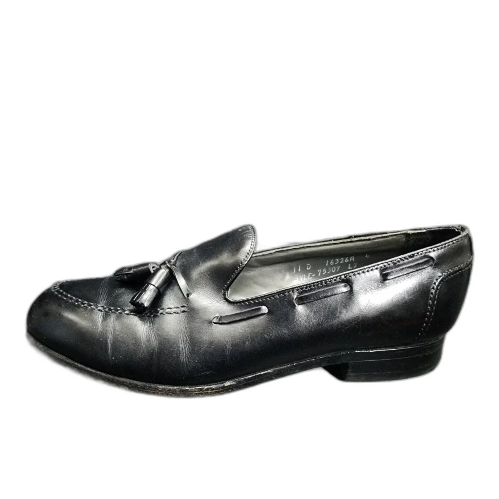 FootJoy Classics Men's Black Leather Tassel Loafer Shoes Size 11D Style 75309